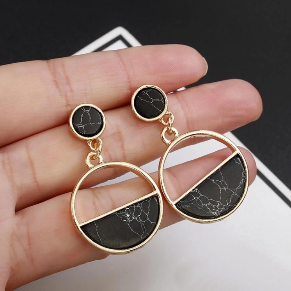 Black Marble earrings